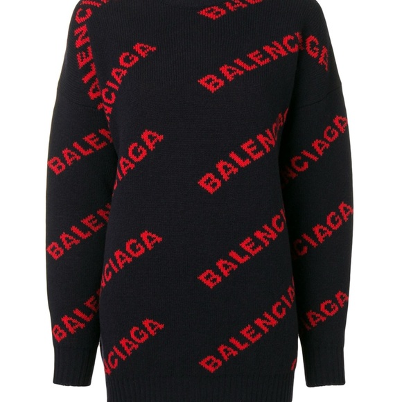 Balenciaga Jumper/Sweater in dark blue & red. Size: S. - Picture 8 of 12